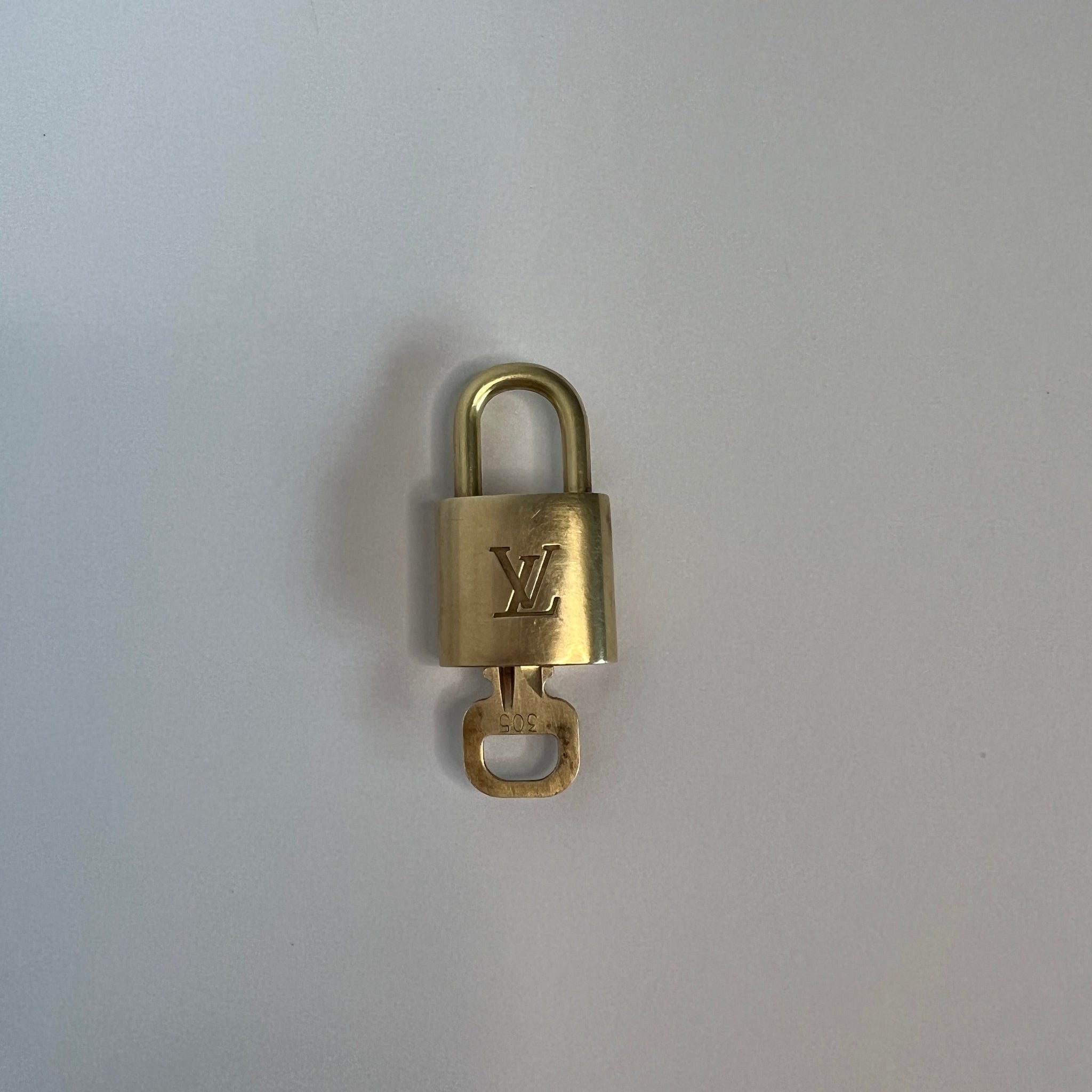 Louis Vuitton Padlock For Speedy Alma Bag Goldtone One Set Authentic Lock &  Key